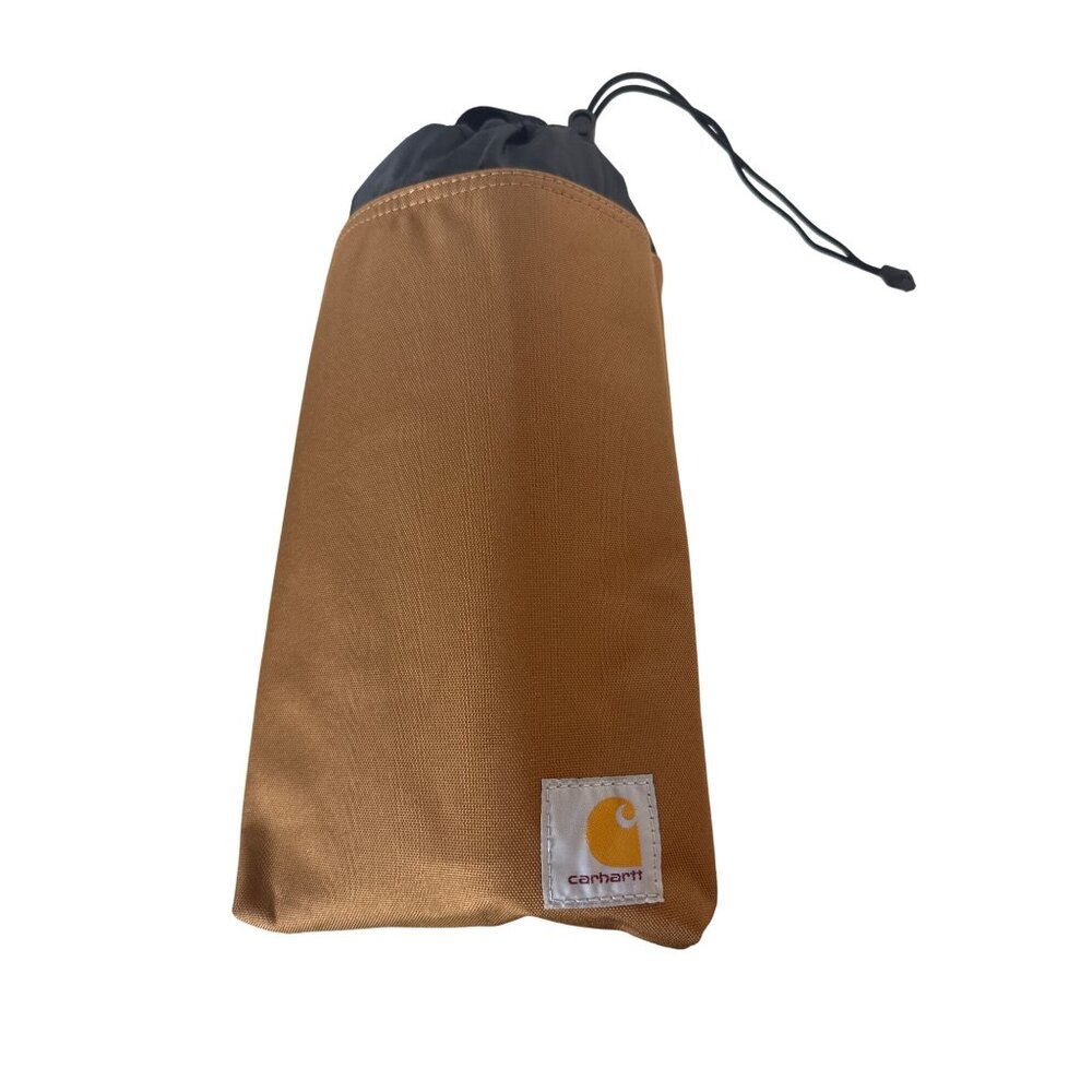 Carhartt Duffel Bag Brown Durable Water-Resistant Nylon Adjustable Strap Packabl - Picture 4 of 10